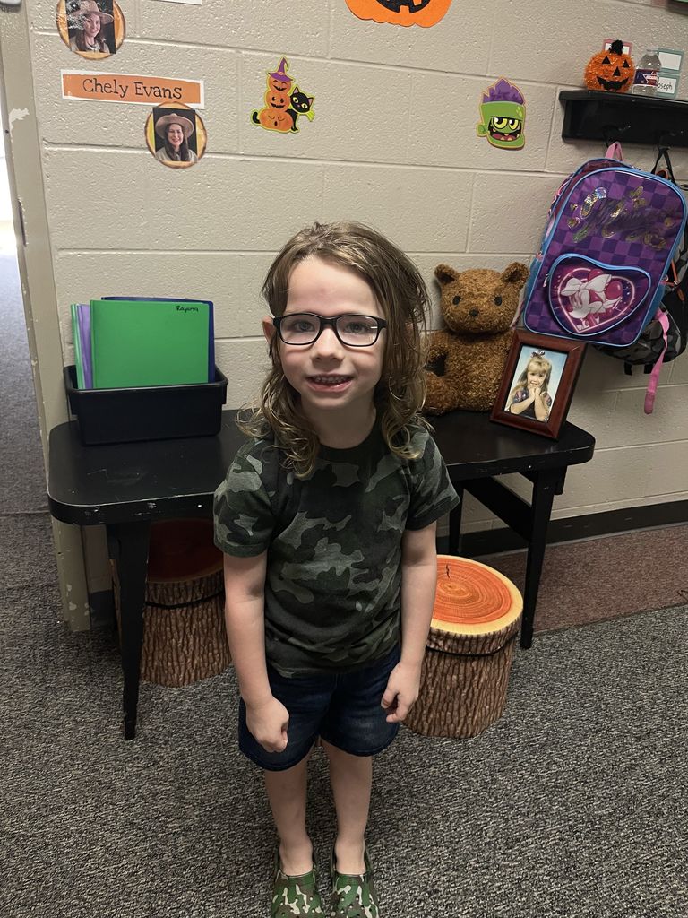 Student wearing camo