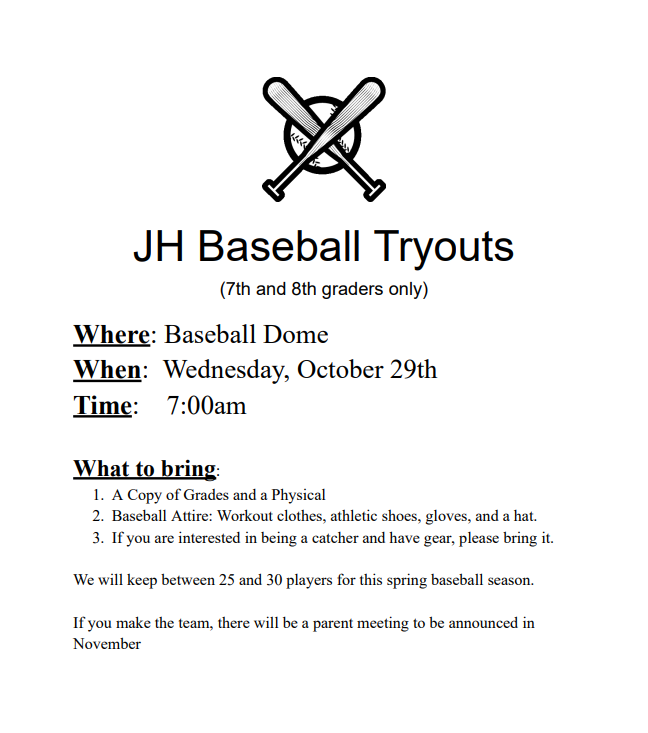 baseball tryouts