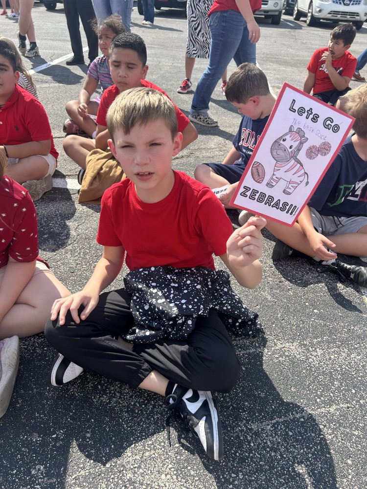 students with signs