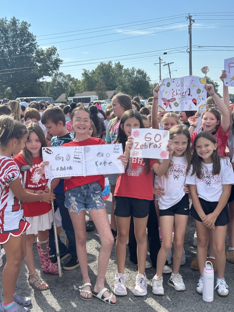 students with signs