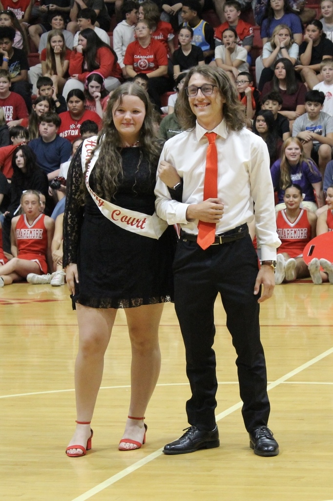 Students at the junior high for assembly