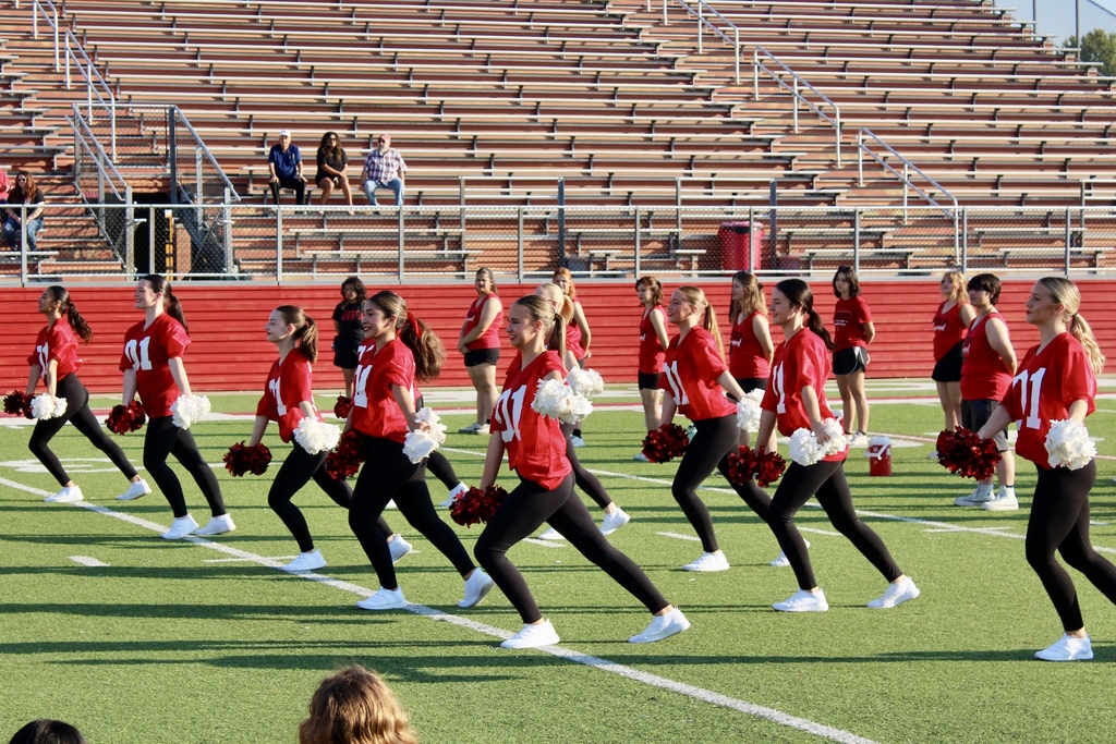 Dance team showing off their moves at the hoco assembly