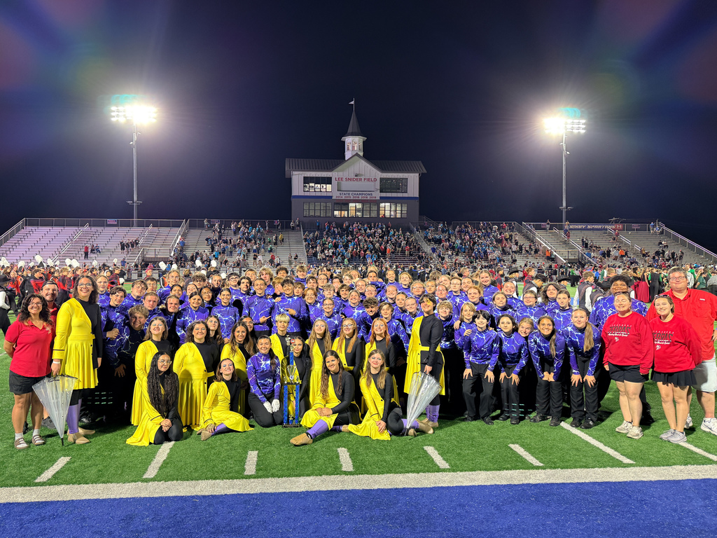 entire band with trophy