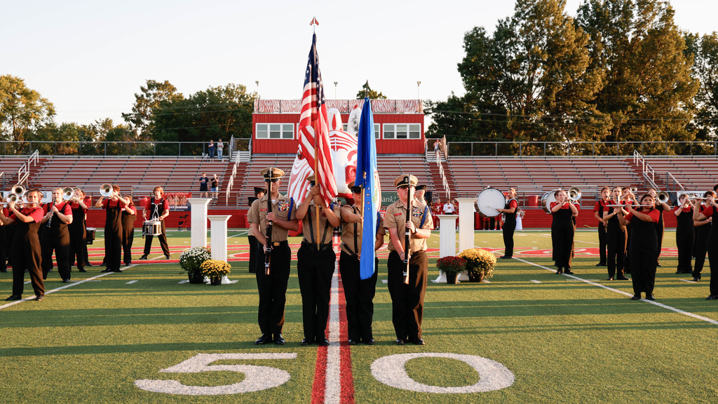 njrotc presenting colors