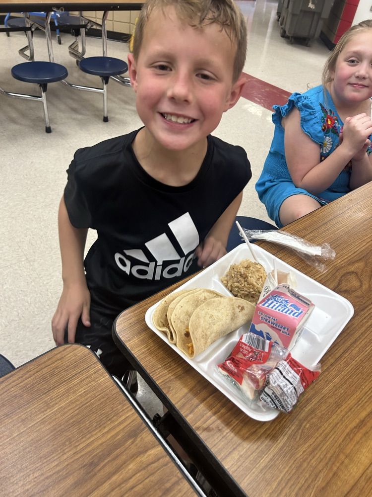 student with taco