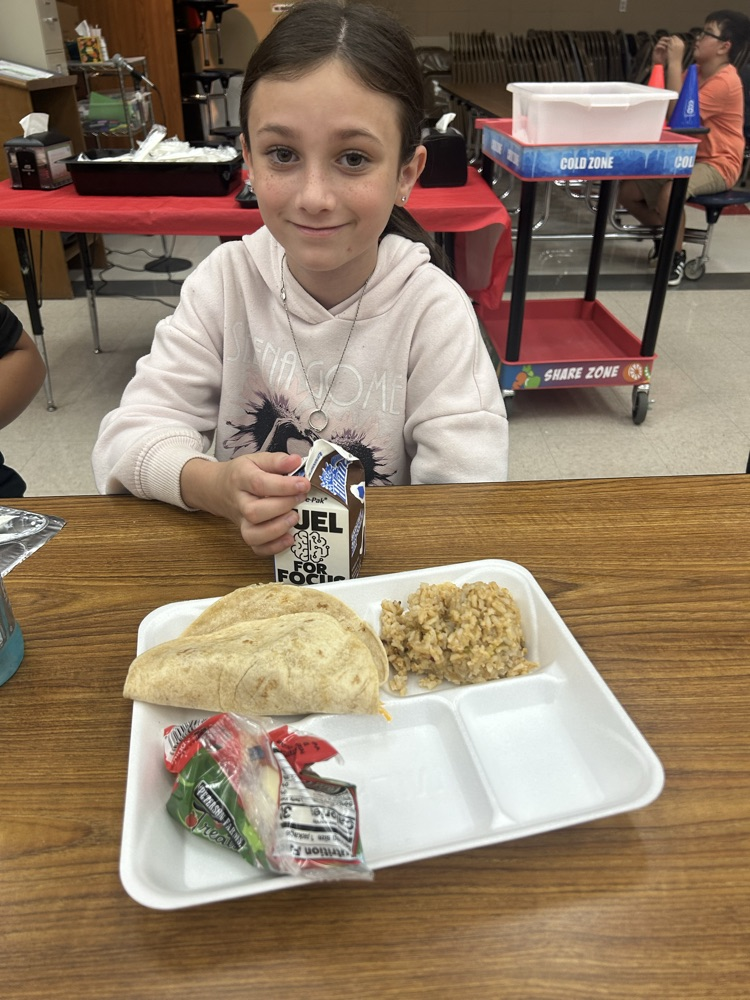 student with taco