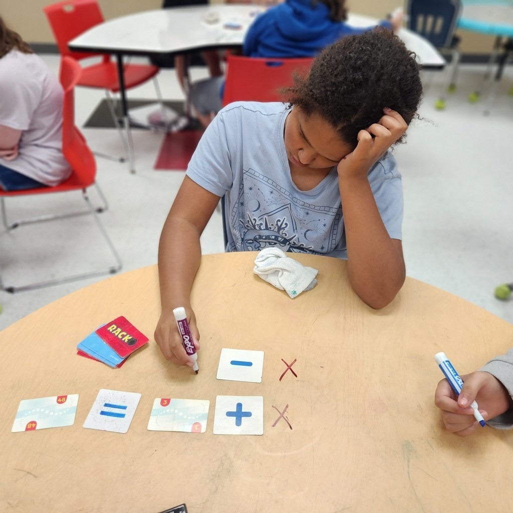 wrjh students doing math equations