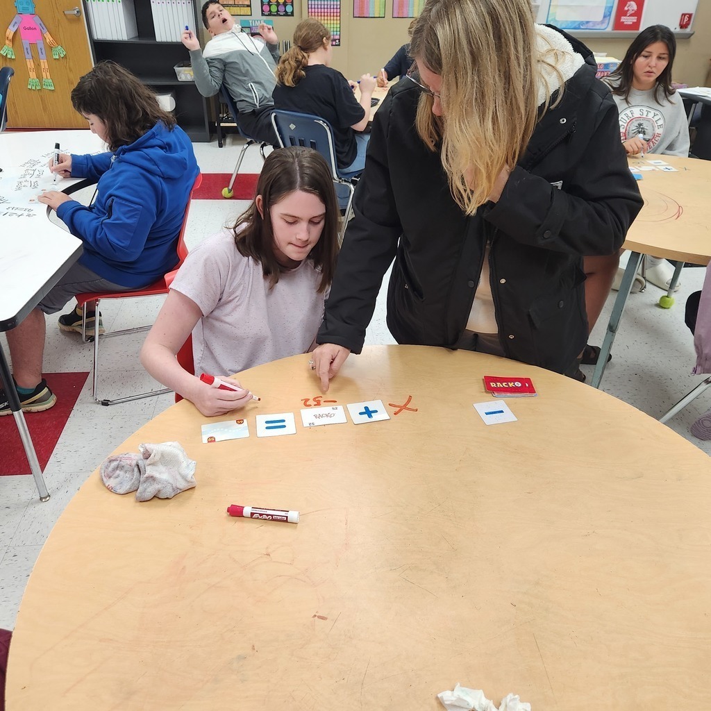 wrjh students doing math equations