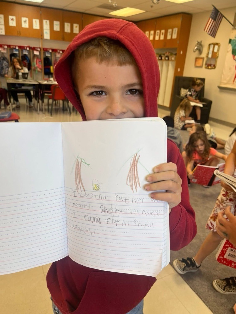 students with their work