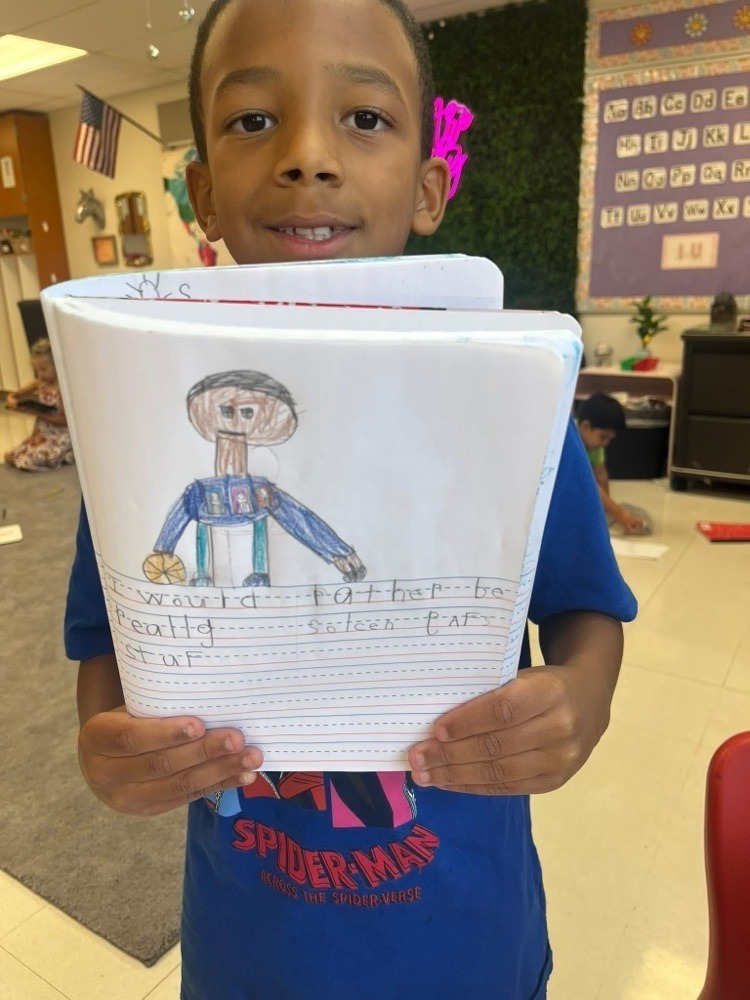 students with their work
