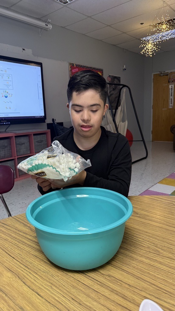 students making trail mix