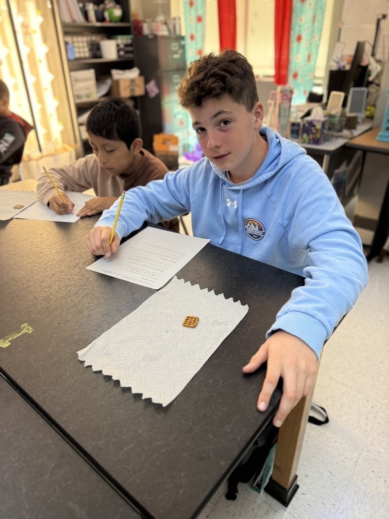 students with pretzels