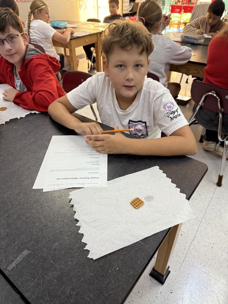 students with pretzels