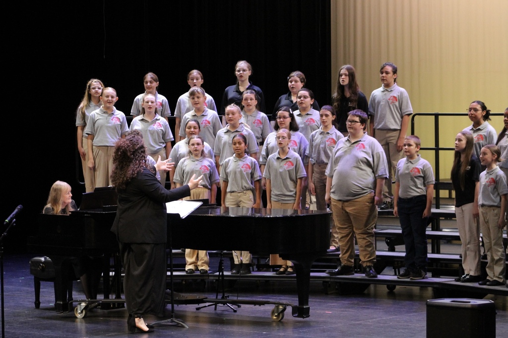 WRJH Beginning choir singing at their first concert of the school year.