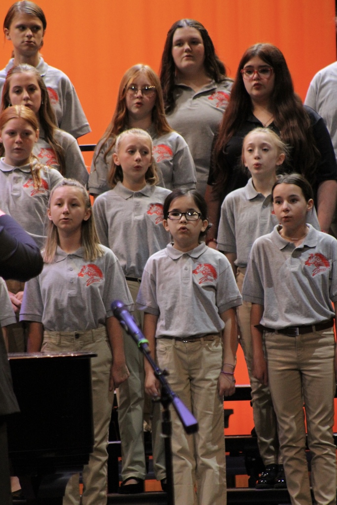 Beginning Choir singing in their first concert