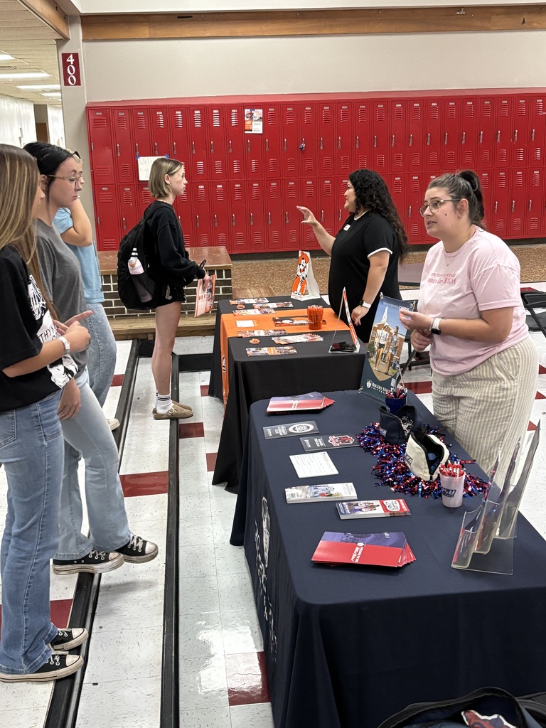 Claremore High School recently welcomed a variety of college representatives to campus, giving students the chance to explore their post-secondary options and connect directly with admissions professionals. Representatives from the University of Oklahoma, U.S. Naval Academy, Rogers State University, Oklahoma State University, University of Arkansas, University of the Ozarks, Tulsa Community College, Bates University, Wichita State University, Northeastern Oklahoma A&M College, and Community Care College met with students during lunch to share information about academic programs, scholarships, and campus life. These visits provide valuable opportunities for students to ask questions, compare options, and begin planning their futures beyond high school.