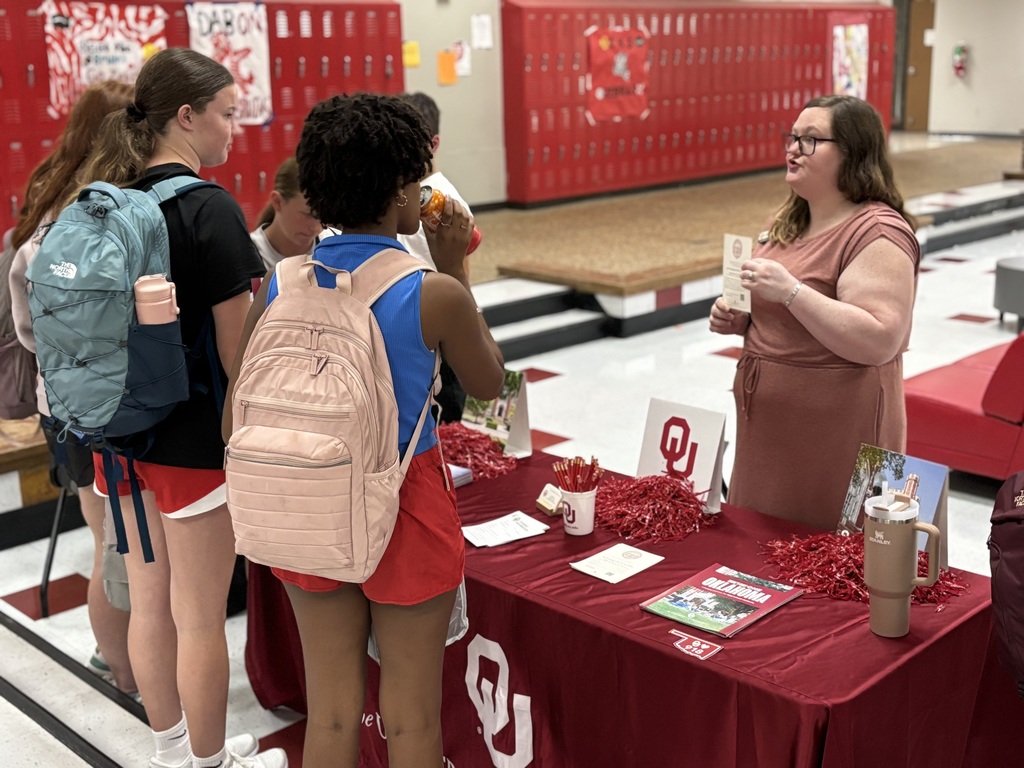 Claremore High School recently welcomed a variety of college representatives to campus, giving students the chance to explore their post-secondary options and connect directly with admissions professionals. Representatives from the University of Oklahoma, U.S. Naval Academy, Rogers State University, Oklahoma State University, University of Arkansas, University of the Ozarks, Tulsa Community College, Bates University, Wichita State University, Northeastern Oklahoma A&M College, and Community Care College met with students during lunch to share information about academic programs, scholarships, and campus life. These visits provide valuable opportunities for students to ask questions, compare options, and begin planning their futures beyond high school.