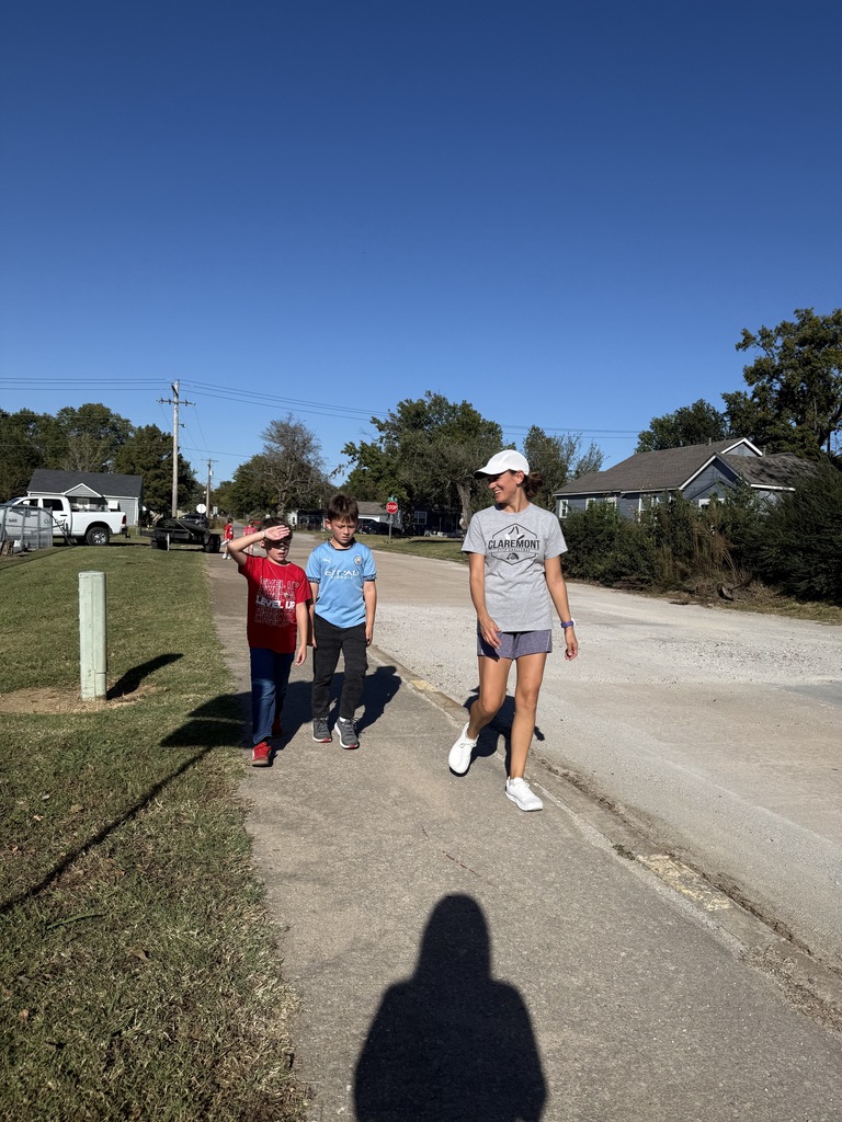 students running during running club