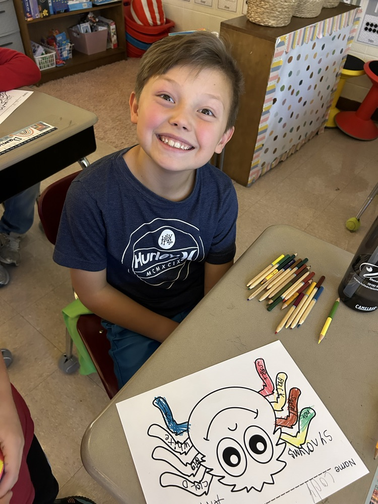 student coloring, spider