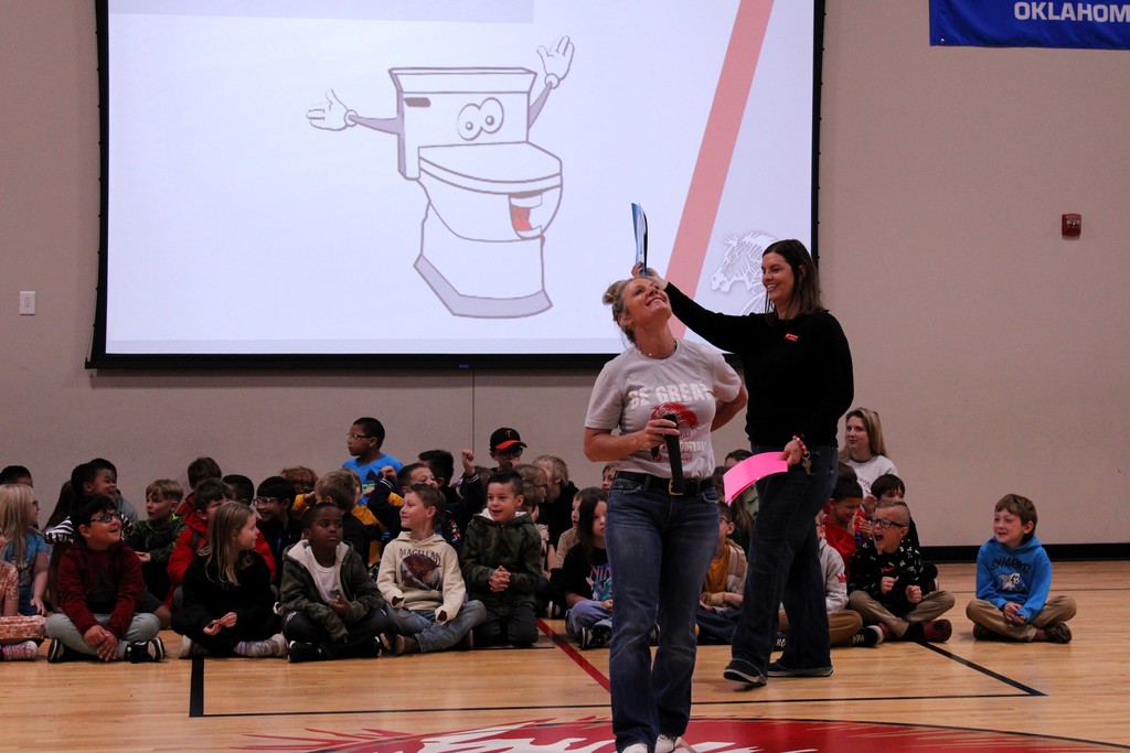 Fay and Brogan presenting awards