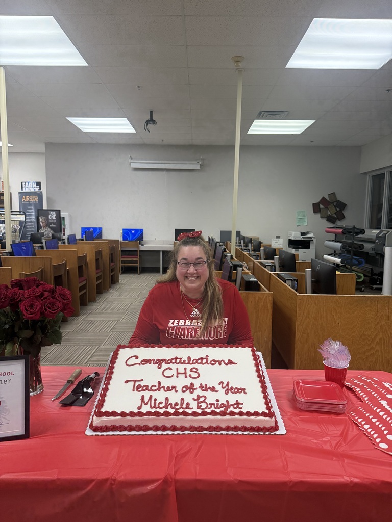 π Congratulations to Mrs. Michele Bright β Claremore High Schoolβs 2025β2026 Teacher of the Year! π  Nominated and voted on by her peers, Mrs. Bright is a dedicated Special Education teacher with over 20 years of experience in the classroom. She continually goes above and beyond to support her students, creating an environment where every learner feels valued and capable.  Her compassion, professionalism, and leadership make her an incredible teammate and a trusted mentor to new teachers. We are so proud to celebrate her commitment to excellence and the impact she makes every single day.