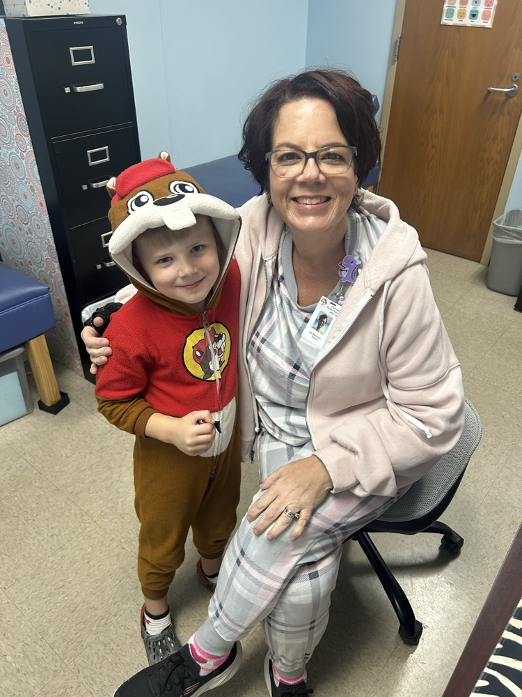 nurse and student in pjs