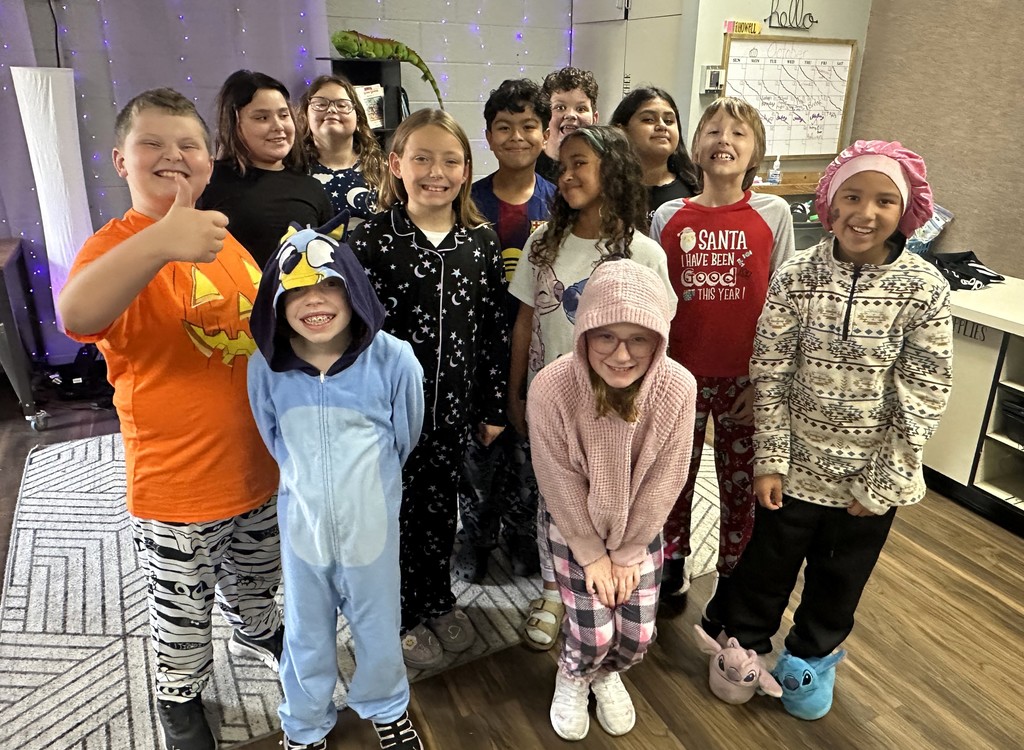 students wearing pjs