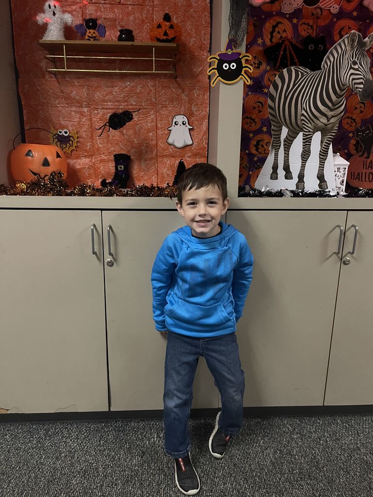 student wearing blue