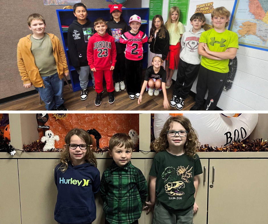 students wearing green and/or athletic gear