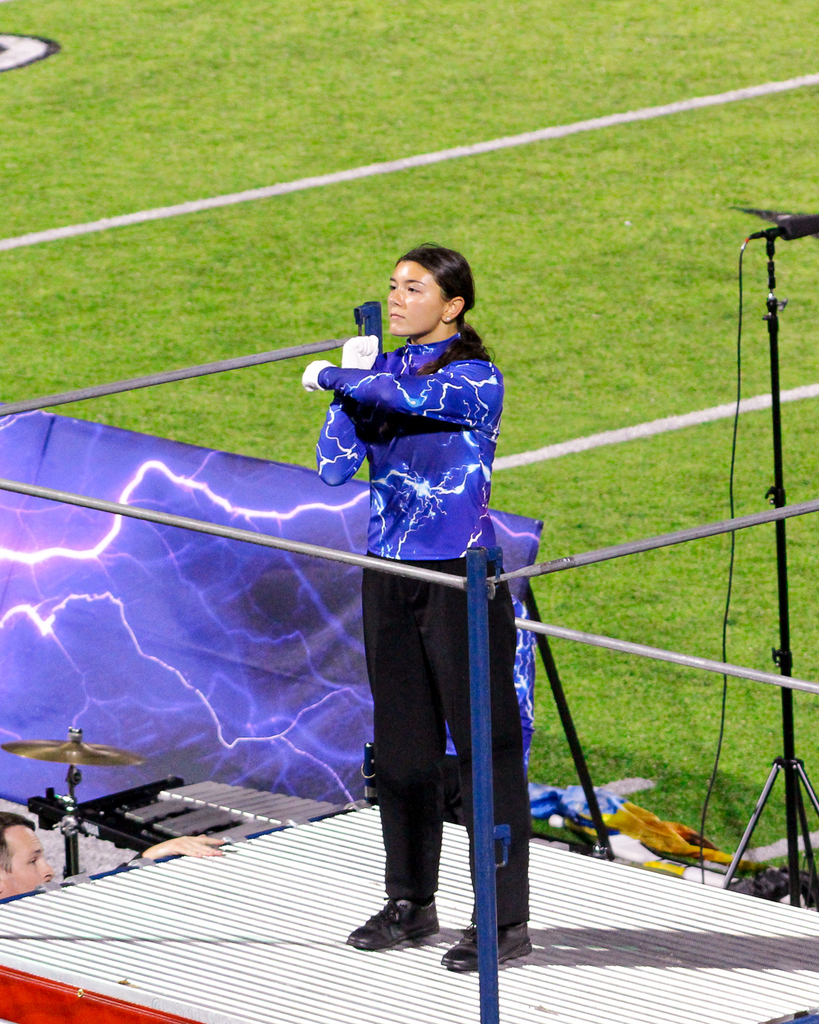 Marching band performing at o.b.a contest