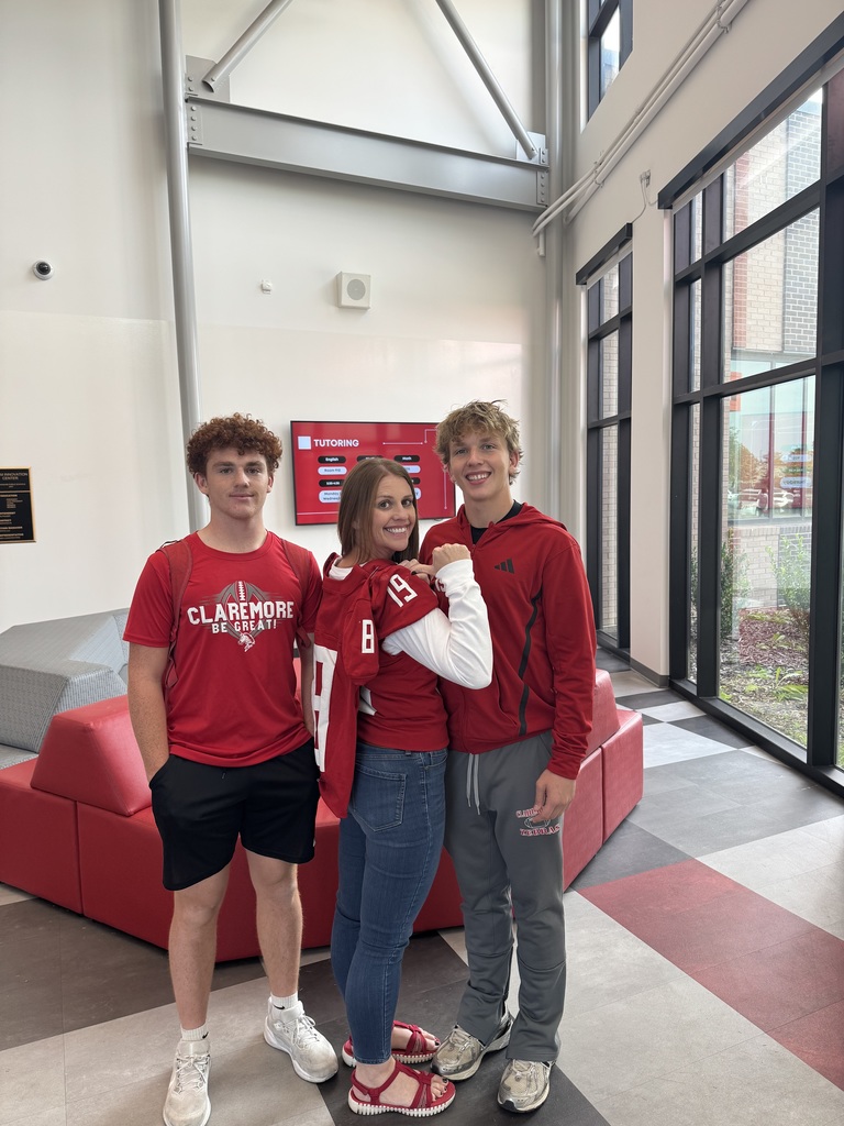 One of the most valued traditions at Claremore High School is when our football players select a staff member who has made a meaningful impact on their lives to wear their jersey for the day. A couple of weeks ago, our teachers proudly wore their studentsβ jerseys to represent those meaningful connections. This special tradition is a reminder of the strong relationships built between our students and staffβboth on and off the field!