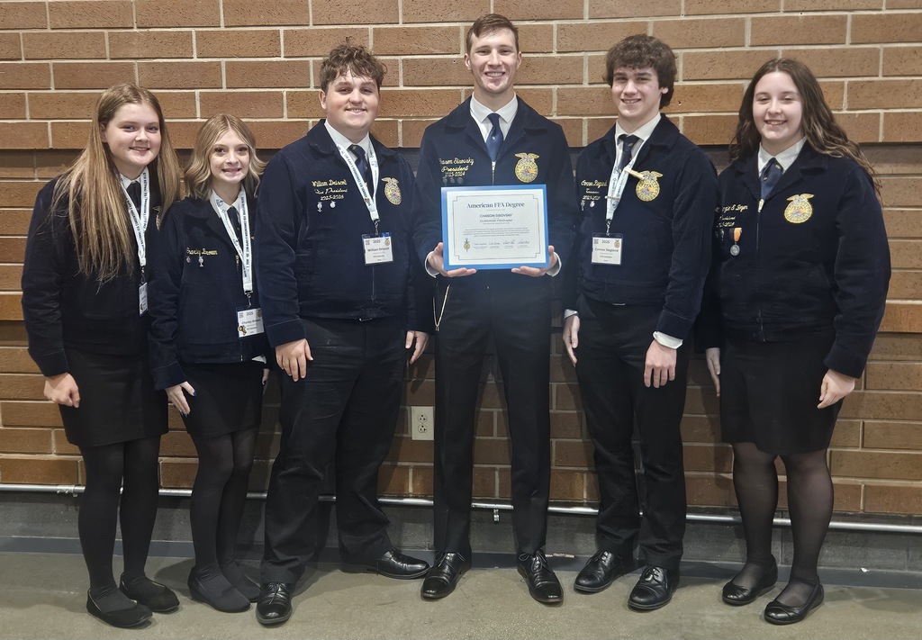 Our students had an incredible experience at the National FFA Convention in Indianapolis, connecting with fellow members from across the country and exploring opportunities with colleges and industry leaders. Highlights included celebrating Chason Sisovsky earning his American FFA Degree, visiting the Peyton Manning statue at Lucas Oil Stadium, touring the Indianapolis Motor Speedway, and enjoying a fun evening bowling with friends and family.  They also visited St. Louis, riding to the top of the Arch for amazing views of the Mississippi River.  A proud moment for our FFA members as they grow their leadership, network, and knowledge!