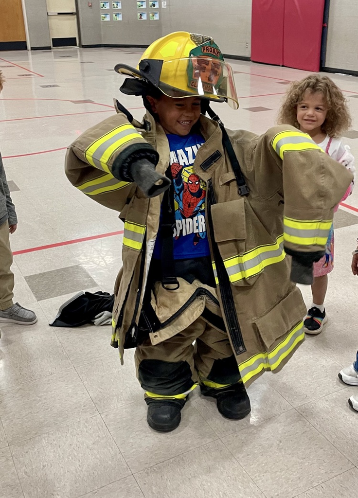 student with fire suit on 