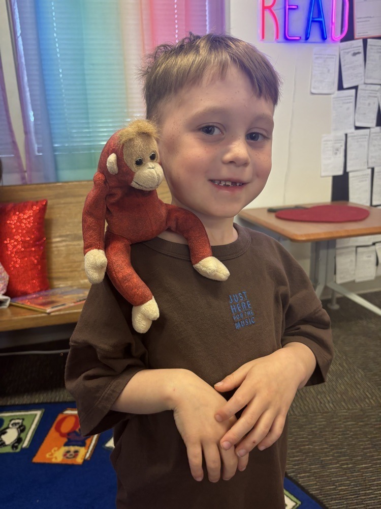 students with beanie babies