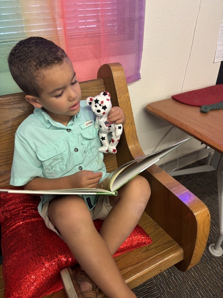 students with beanie babies