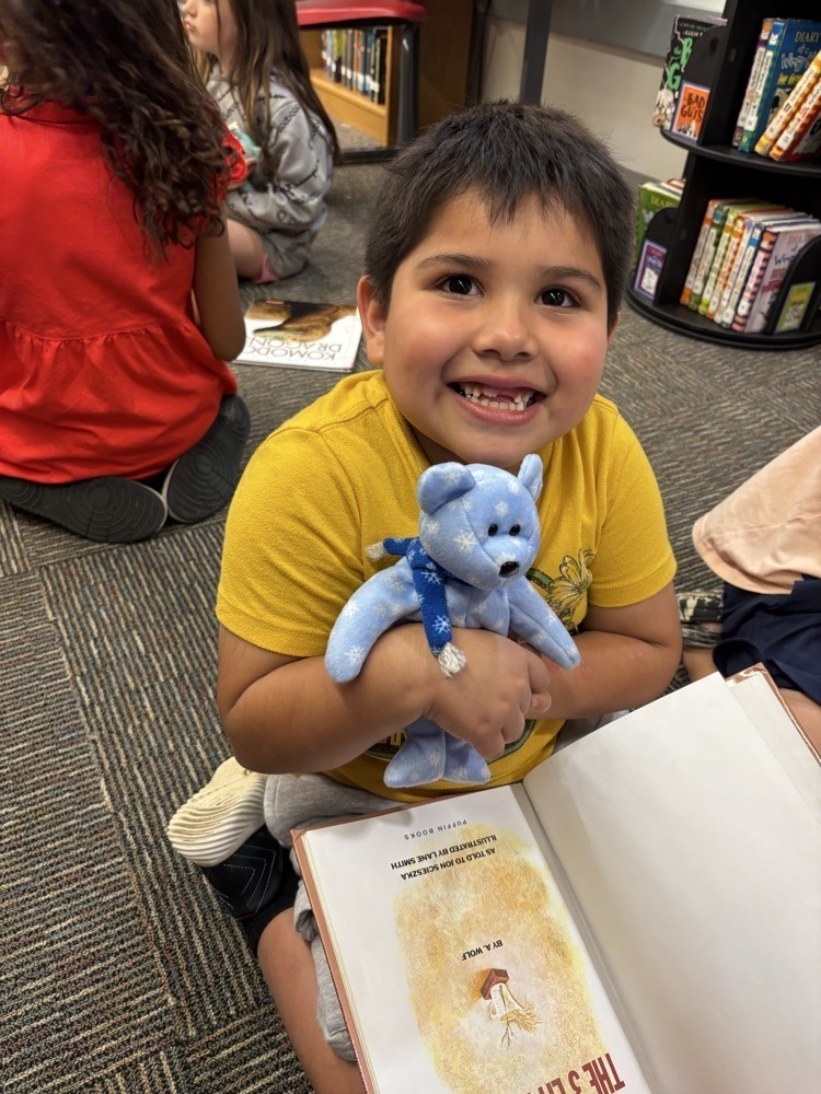 students with beanie babies