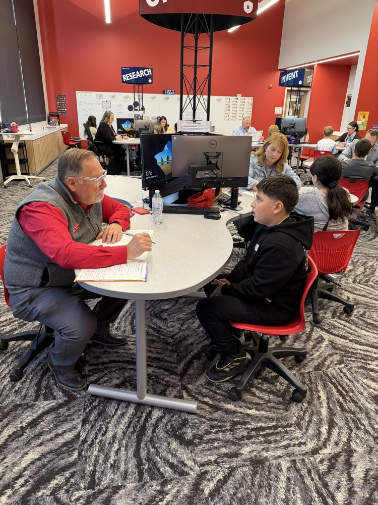 student being interviewed for biztown jobs 