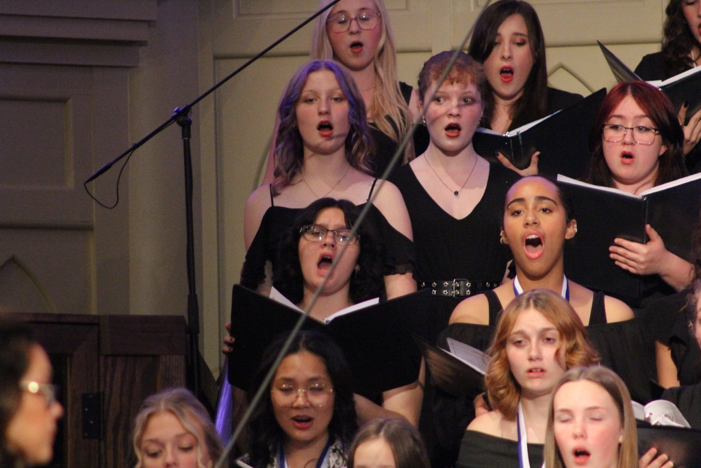 Claremore student Jaden VonAschen singing in the NCDA honor choir
