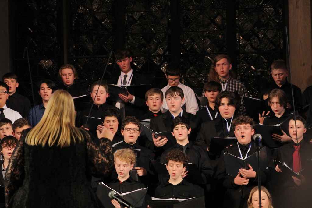 Claremore Student Reese Nichols singing in the NCDA Honor choir concert