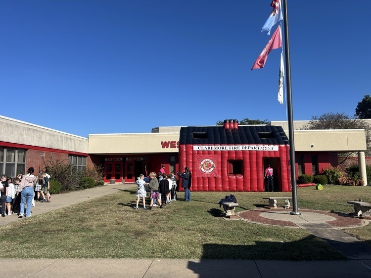 Claremore Firefighters visiting Westside students