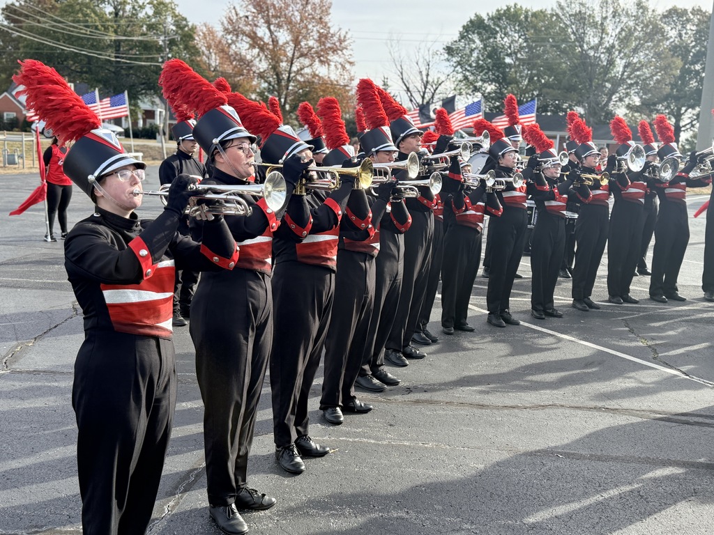 Zebra band playing the national anthem at the American Legion on veterans day