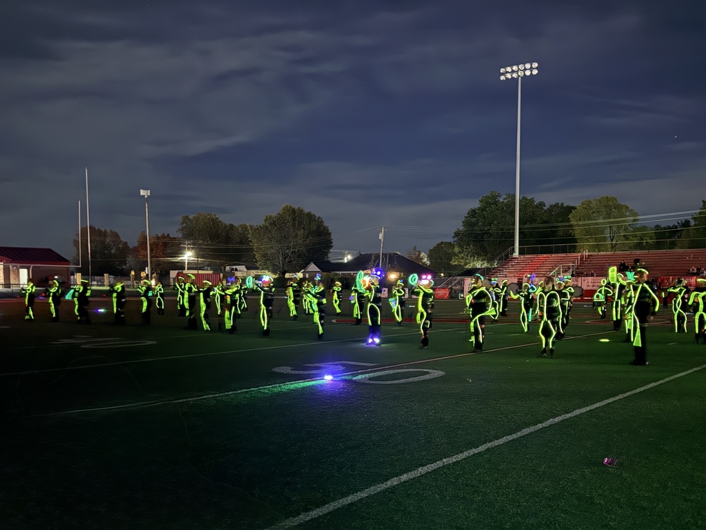 CHS Band on the field for their glow show