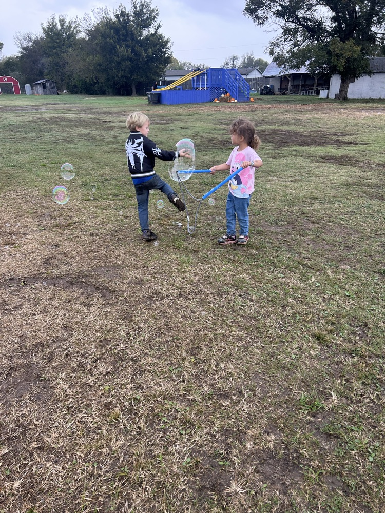 students with bubbles 