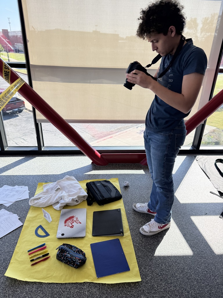 In photography, students created flat lays to tell the story of their life at school using only the contents of their backpacks. They used principles of balance and symmetry to arrange their items and captured their shots using natural window light.  Such a creative way to blend personal storytelling with technical skills!