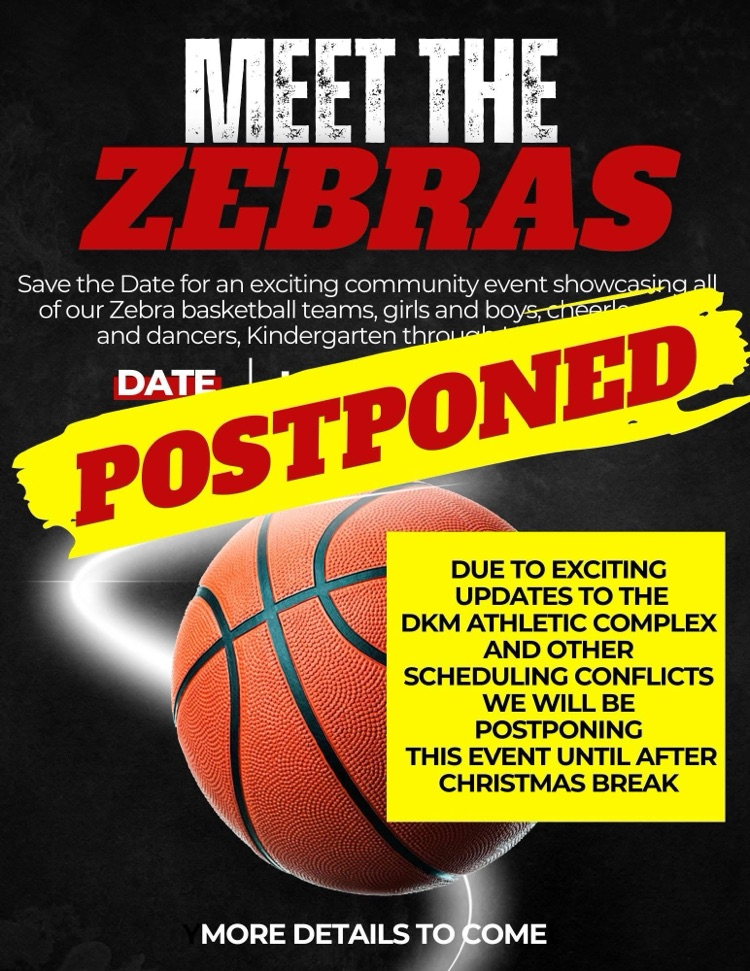 basketball with the word postpone