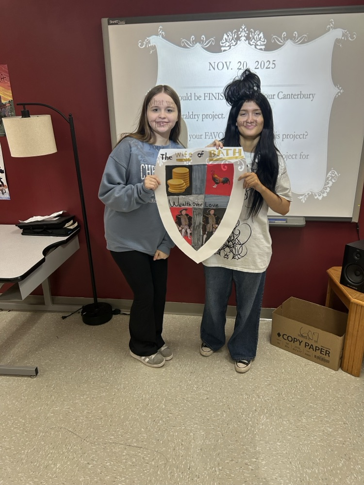 students with coat at arms