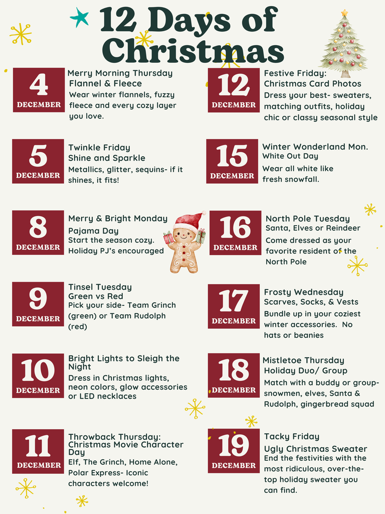12 DAYS OF CHRISTMAS