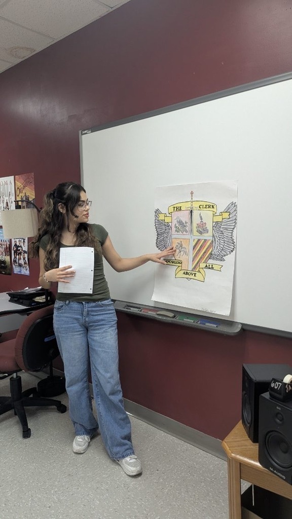 students in english class doing a presentation