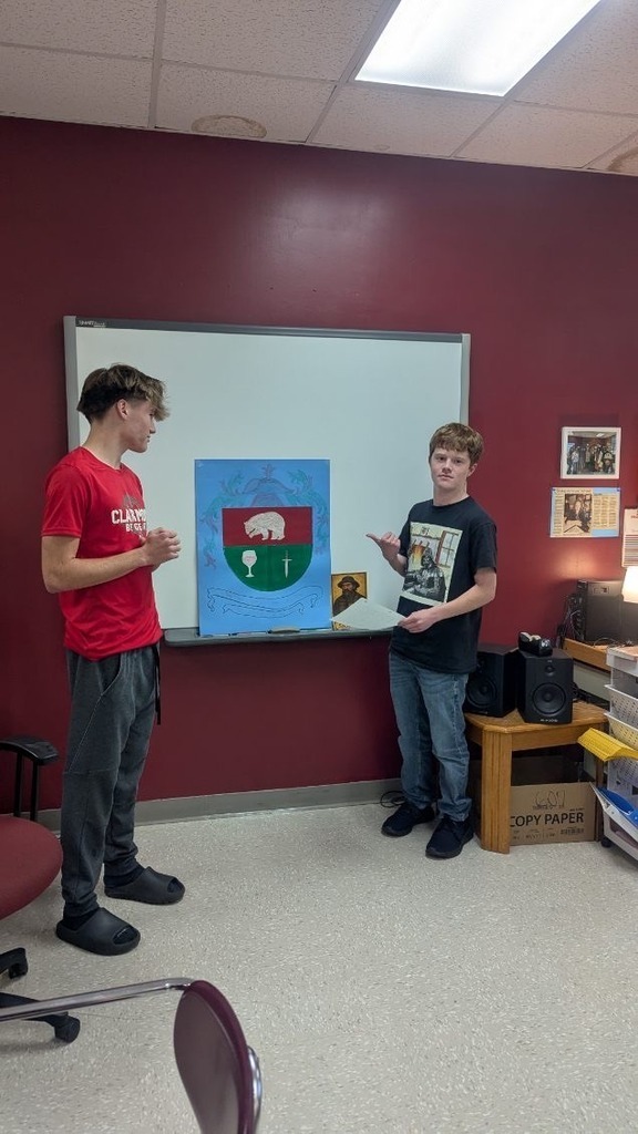 students in english class doing a presentation