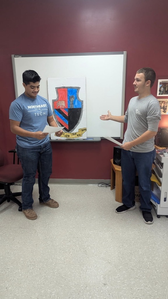 students in english class doing a presentation